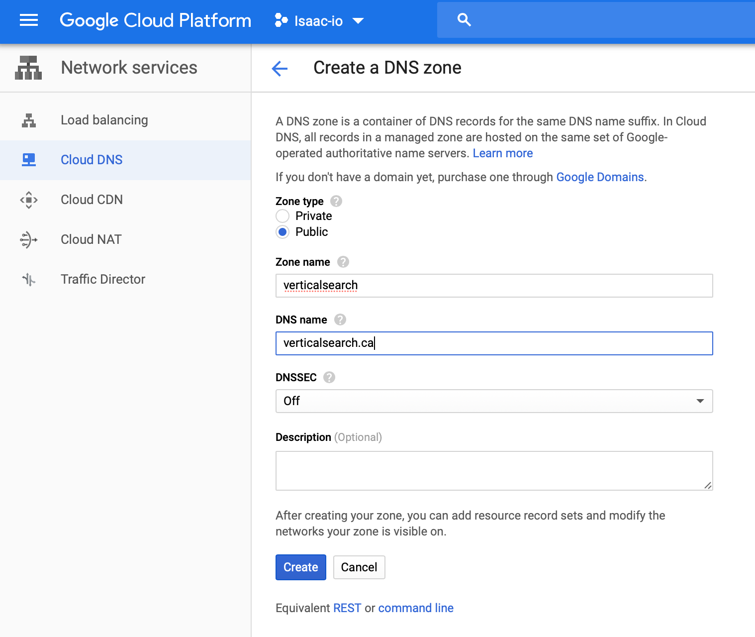 dns zone