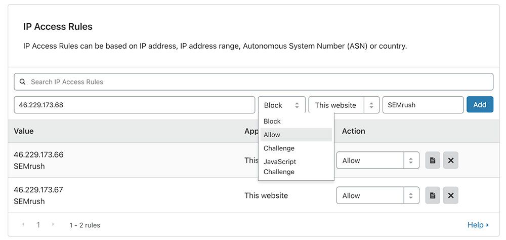 IP Access Rules