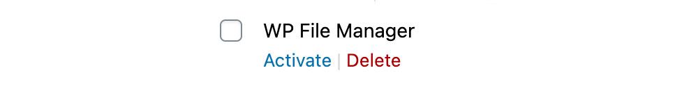 Delete WP File Manager