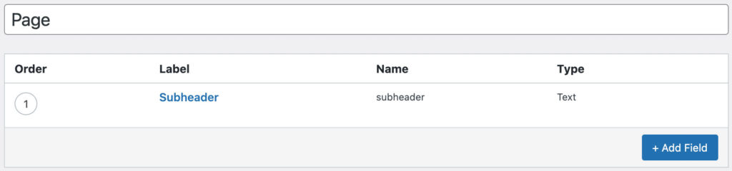 Field group example